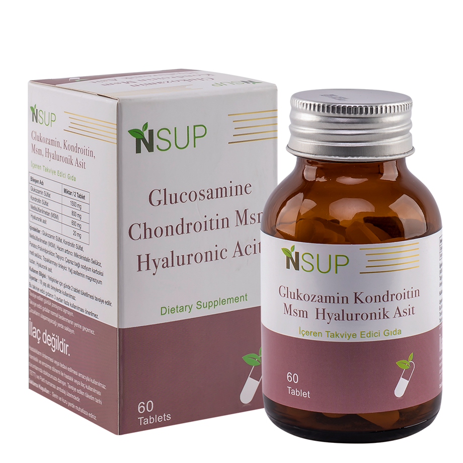 NSUP Glucosamine & Chondroitin & MSM with Hyaluronic Acid 60 Tablet