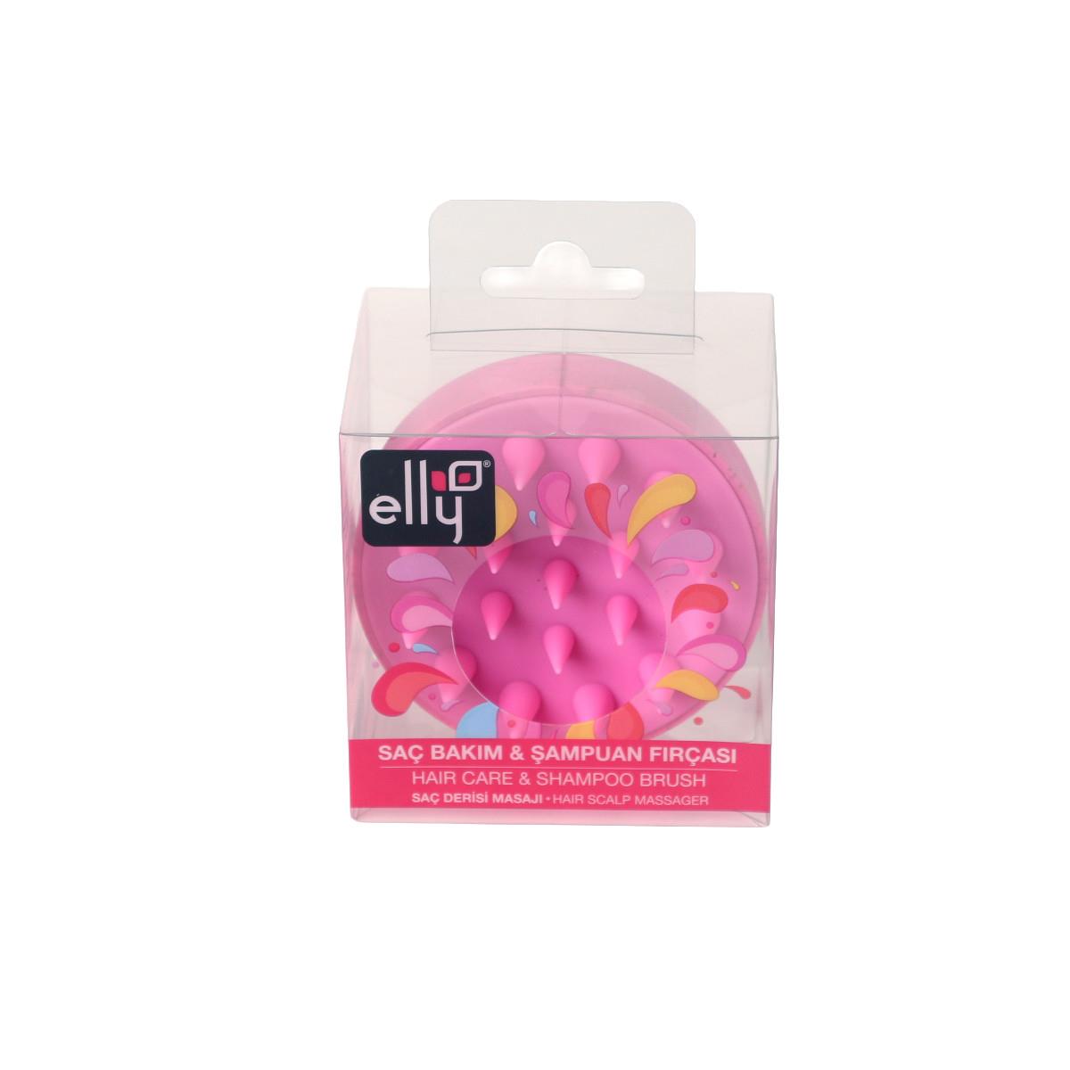Elly Saç Bakım ve Şampuan Fırçası Pembe - 21