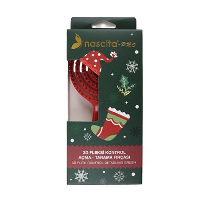 Nascita 3D Fleksi Yılbaşı Temalı Saç Fırçası - 70