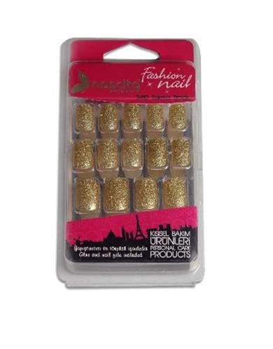 Nascita 24lü Altın Simli Takma Tırnak - 108