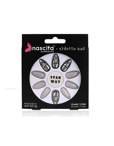 Nascita Stiletto Takma Tırnak Glitter Nails - 27
