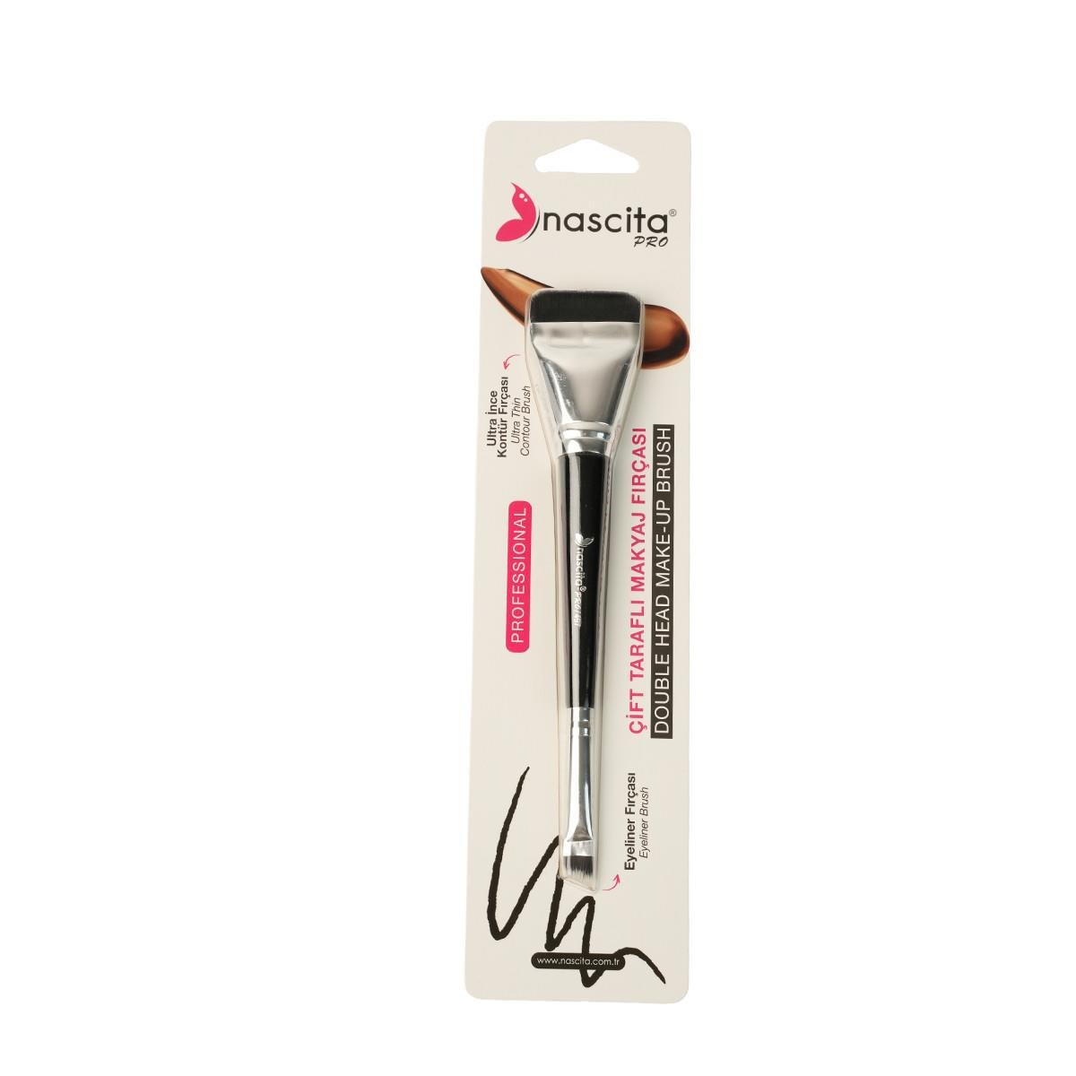 İnce Kontür ve Eyeliner Fırçası (Çift Taraflı)