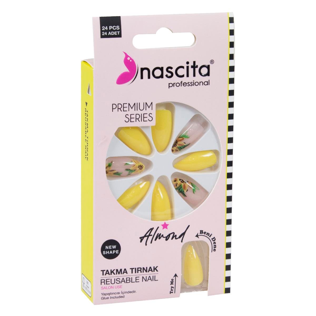 Nascita 24'lü Almond Renkli Takma Tırnak - 153