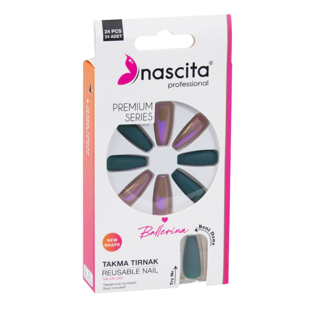 Nascita 24'lü Ballerina Renkli Takma Tırnak - 156