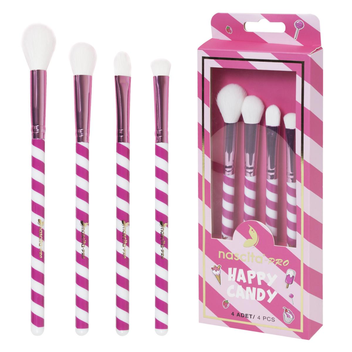 Pembe Göz Makyajı Fırça Seti