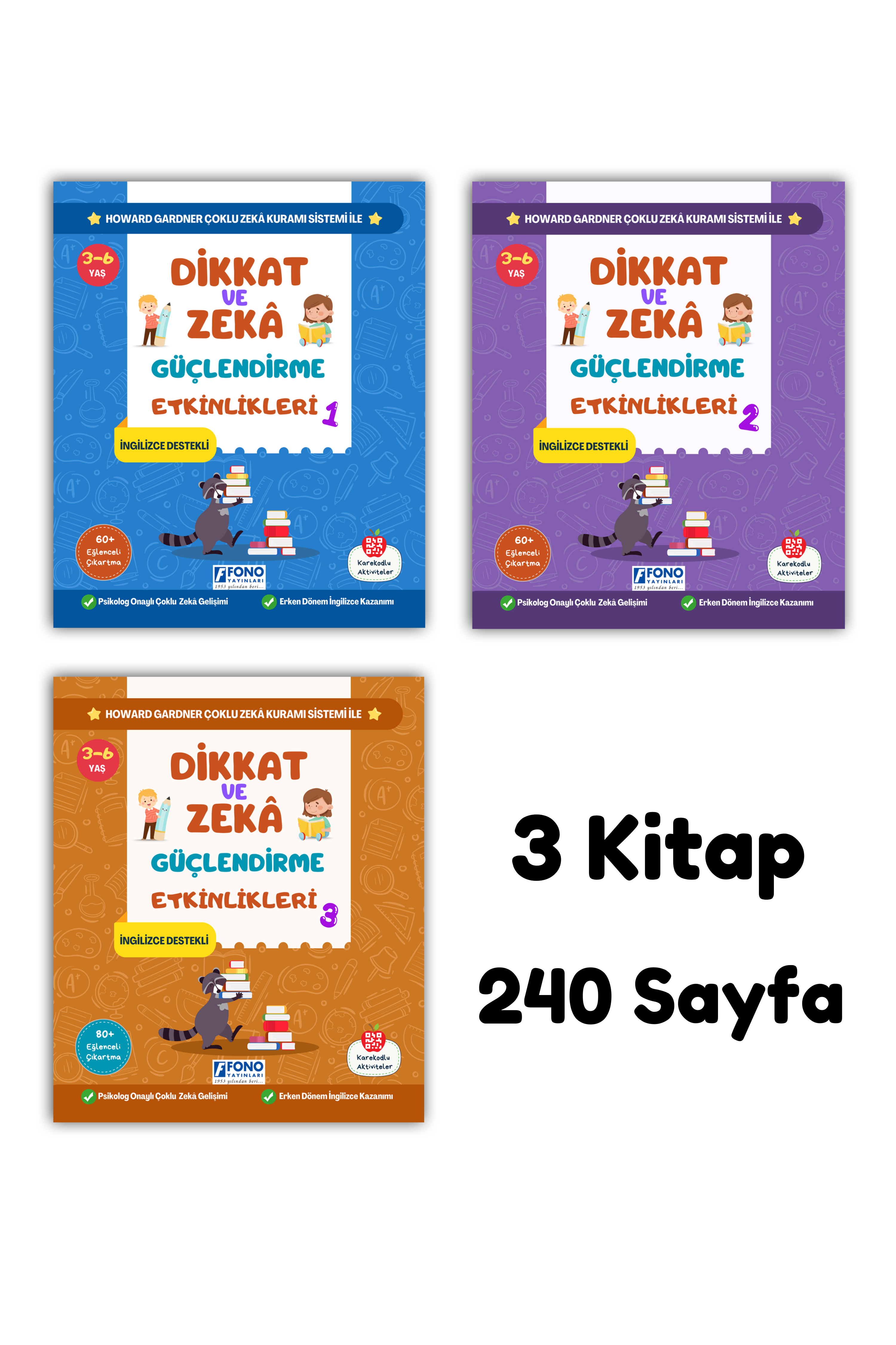 3-6 Yaş Dikkat ve Zekâ Güçlendirme Etkinlikleri Seti