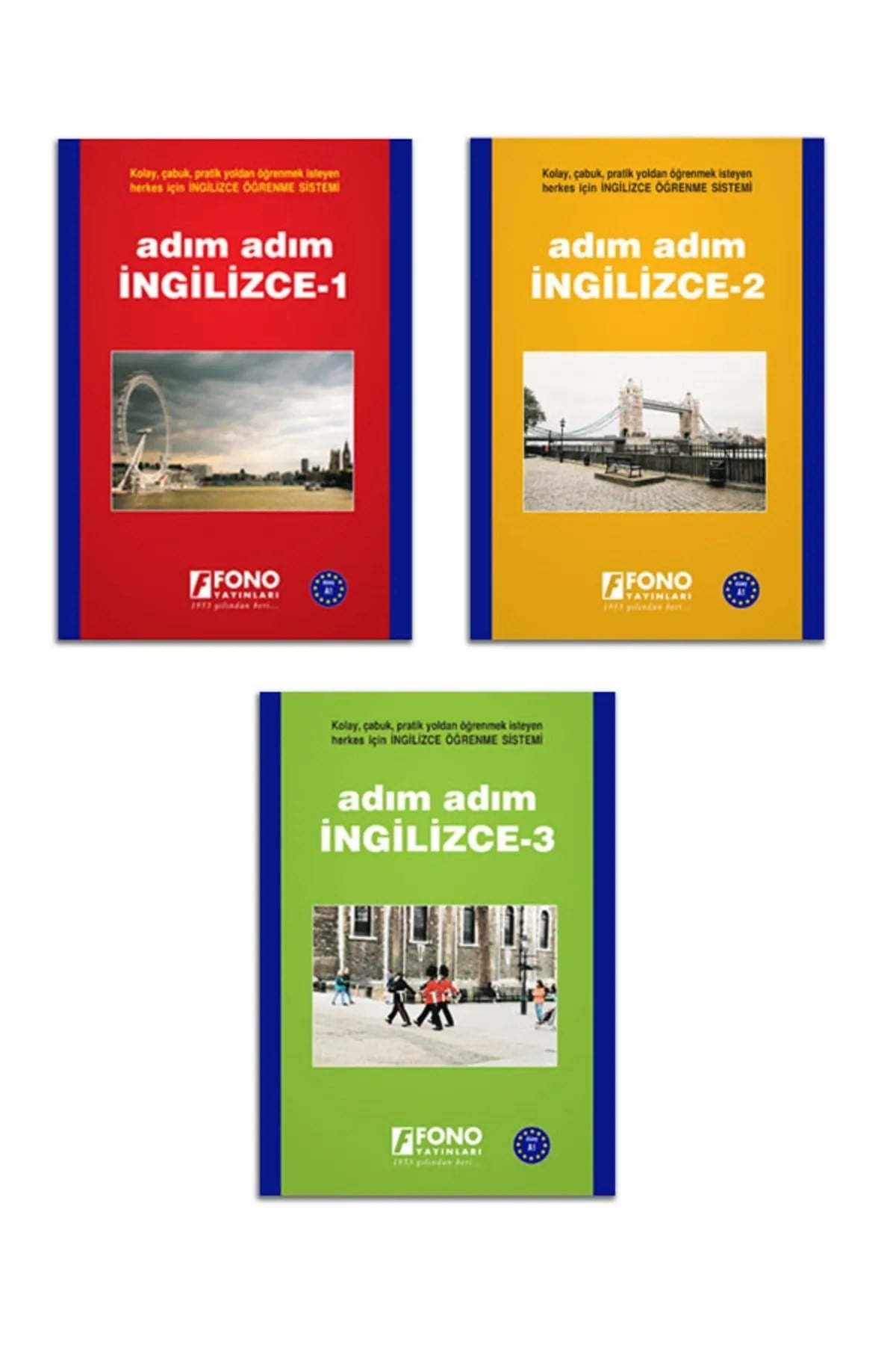 ADIM ADIM İNGİLİZCE 3lü Kitap Seti (Seslendirmeli)