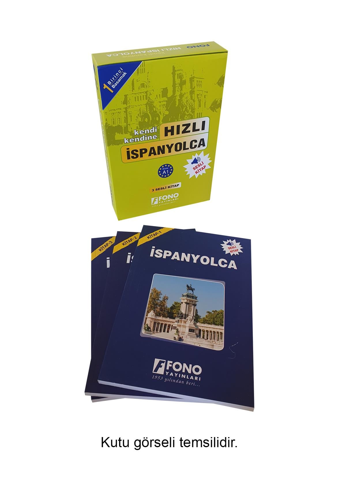 Hızlı İspanyolca 1. Basamak (3 Kitap) (Seslendirmeli)