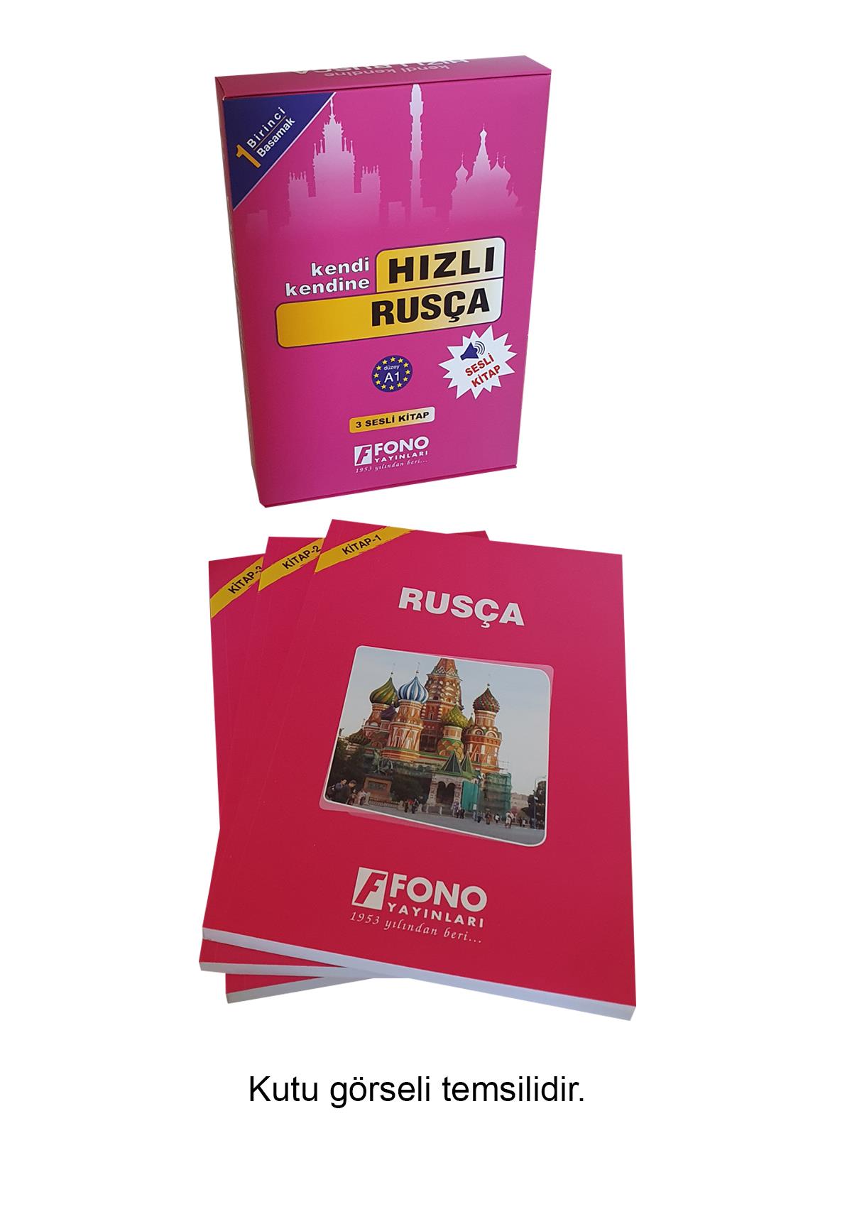 Hızlı Rusça 1. Basamak (3 Kitap) (Seslendirmeli)