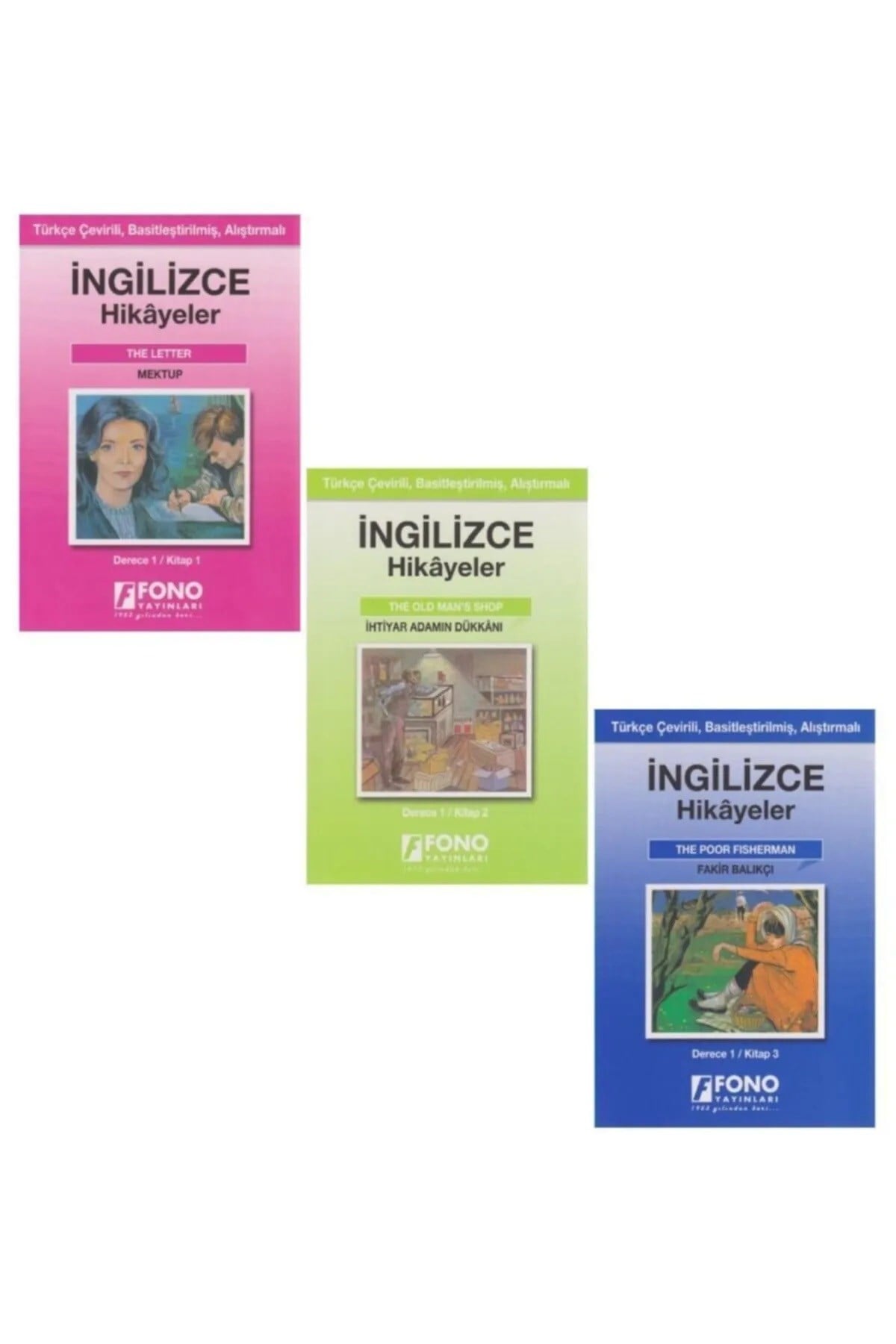 İngilizce Türkçe Hikayeler Derece 1 (3 Kitap)