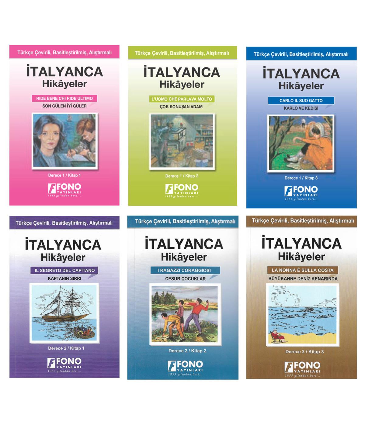 İtalyanca-Türkçe Hikayeler (6 Kitap Set) (derece 1-2)