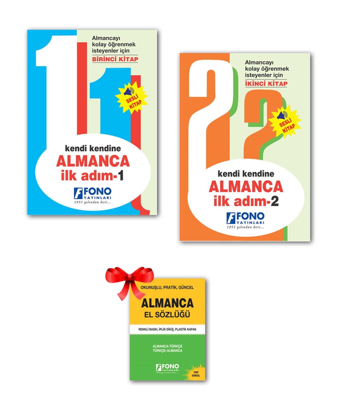 Kendi Kendine Almanca İlk Adım 1 - 2 (2 Kitap ve Audio) Sözlük HEDİYELİ