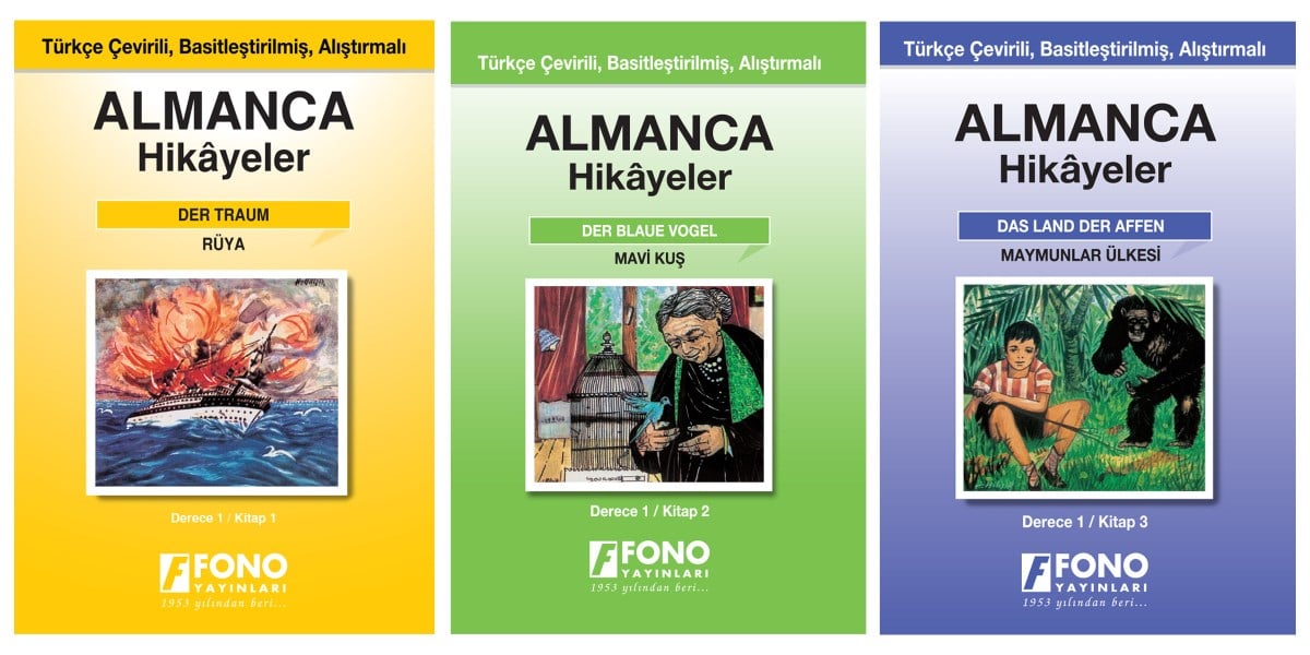 Almanca Türkçe Hikayeler Derece 1 ( 3 Kitap )
