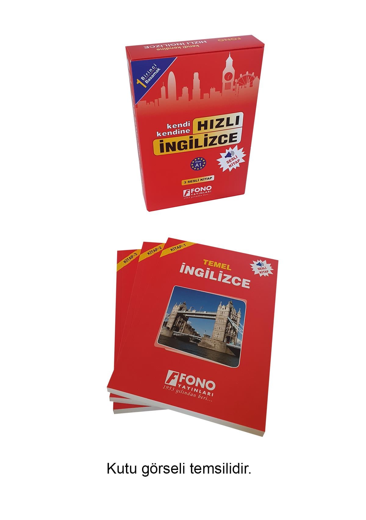 Hızlı İngilizce 1. Basamak (3 Kitap) (Seslendirmeli)