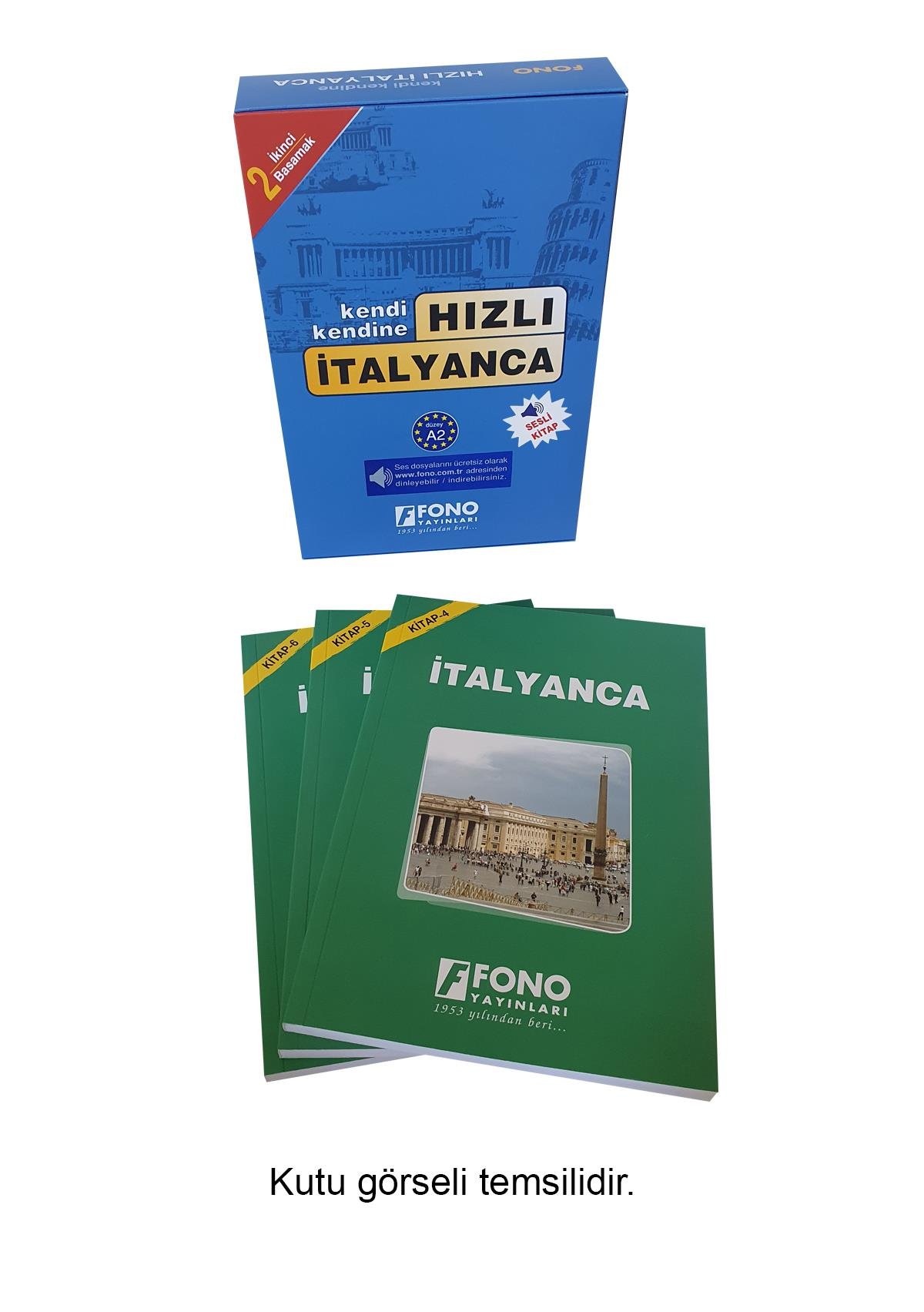 Hızlı İtalyanca 2. Basamak (3 Kitap) (Seslendirmeli)