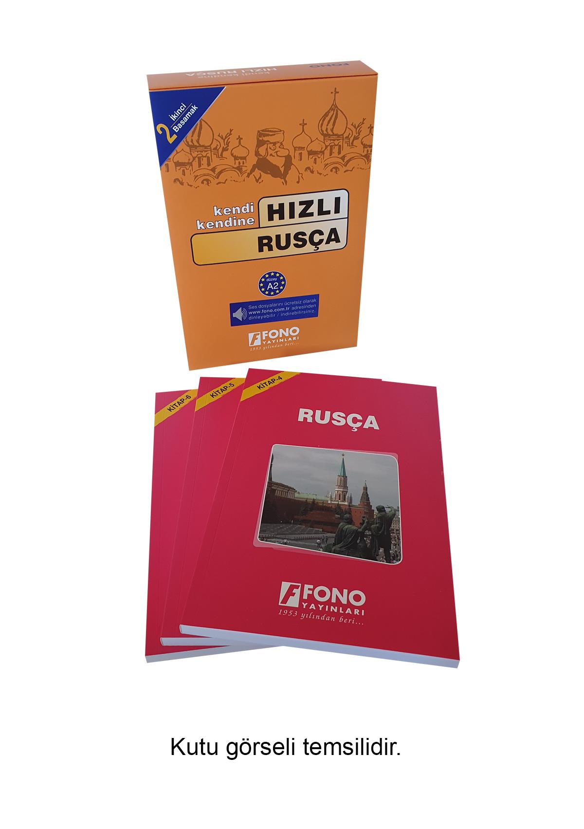Hızlı Rusça 2. Basamak (3 Kitap) (Seslendirmeli)