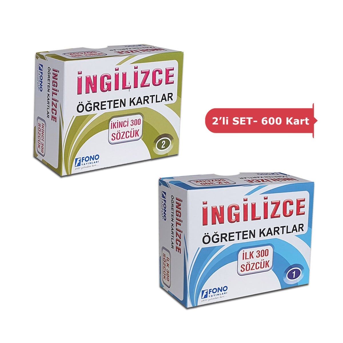 İngilizce Öğreten Kartlar 1 – 2 (2 KUTU - 600 KART)