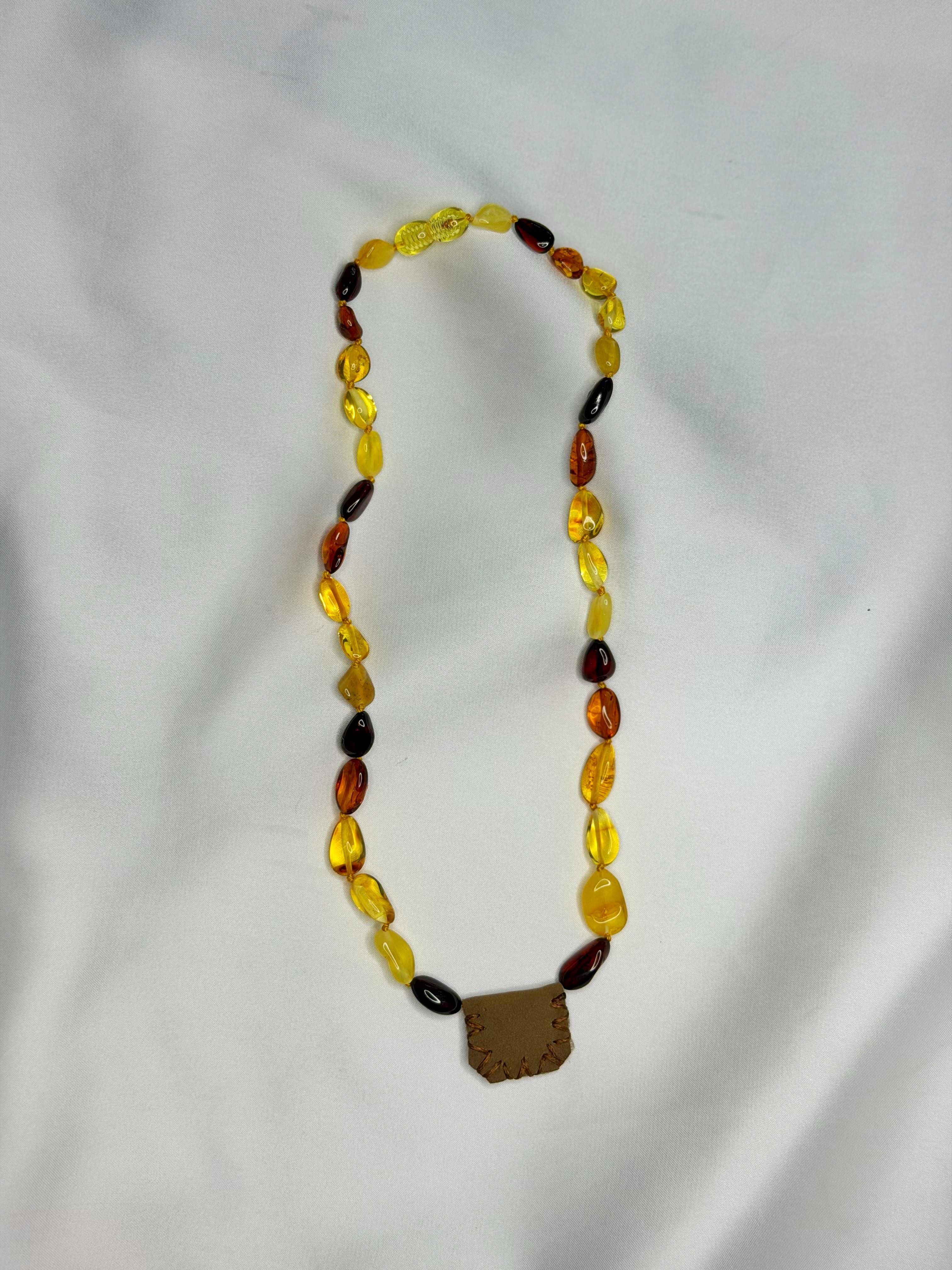 45 Cm Cevşenli Kehribar Kolye