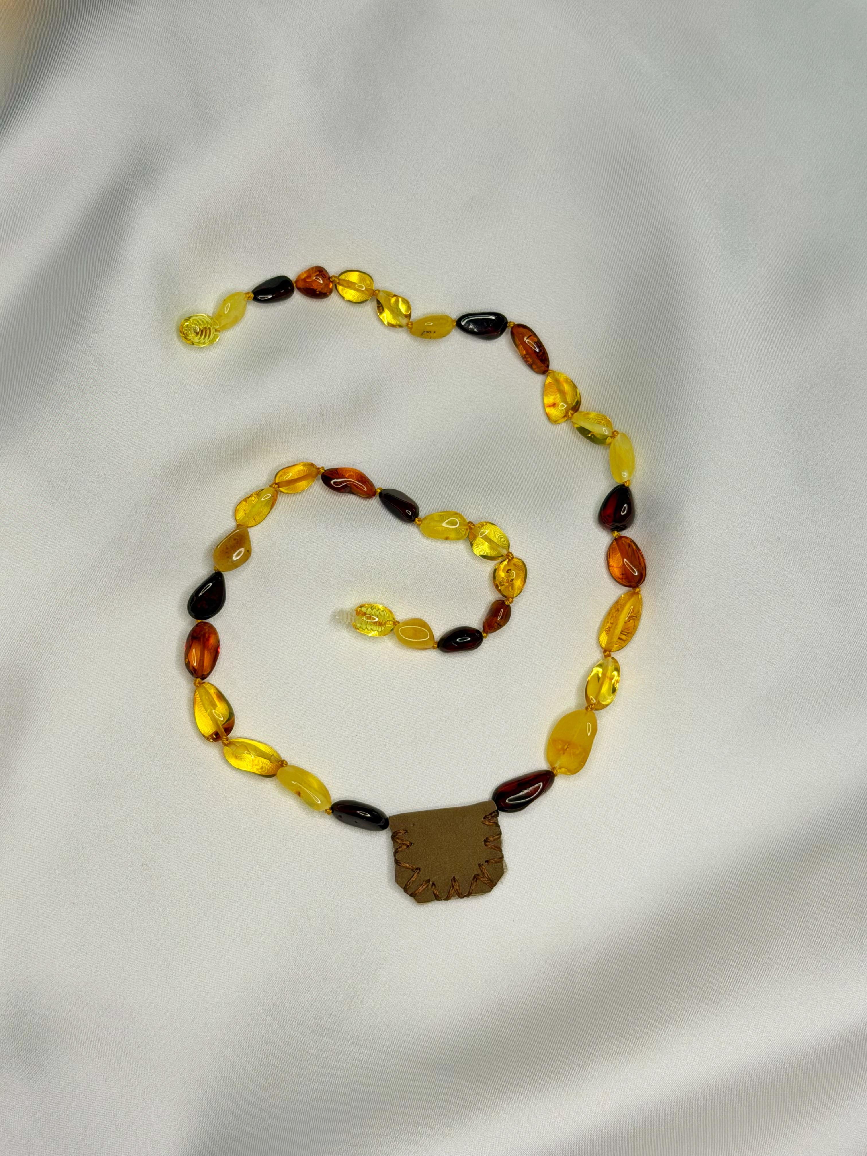 45 Cm Cevşenli Kehribar Kolye