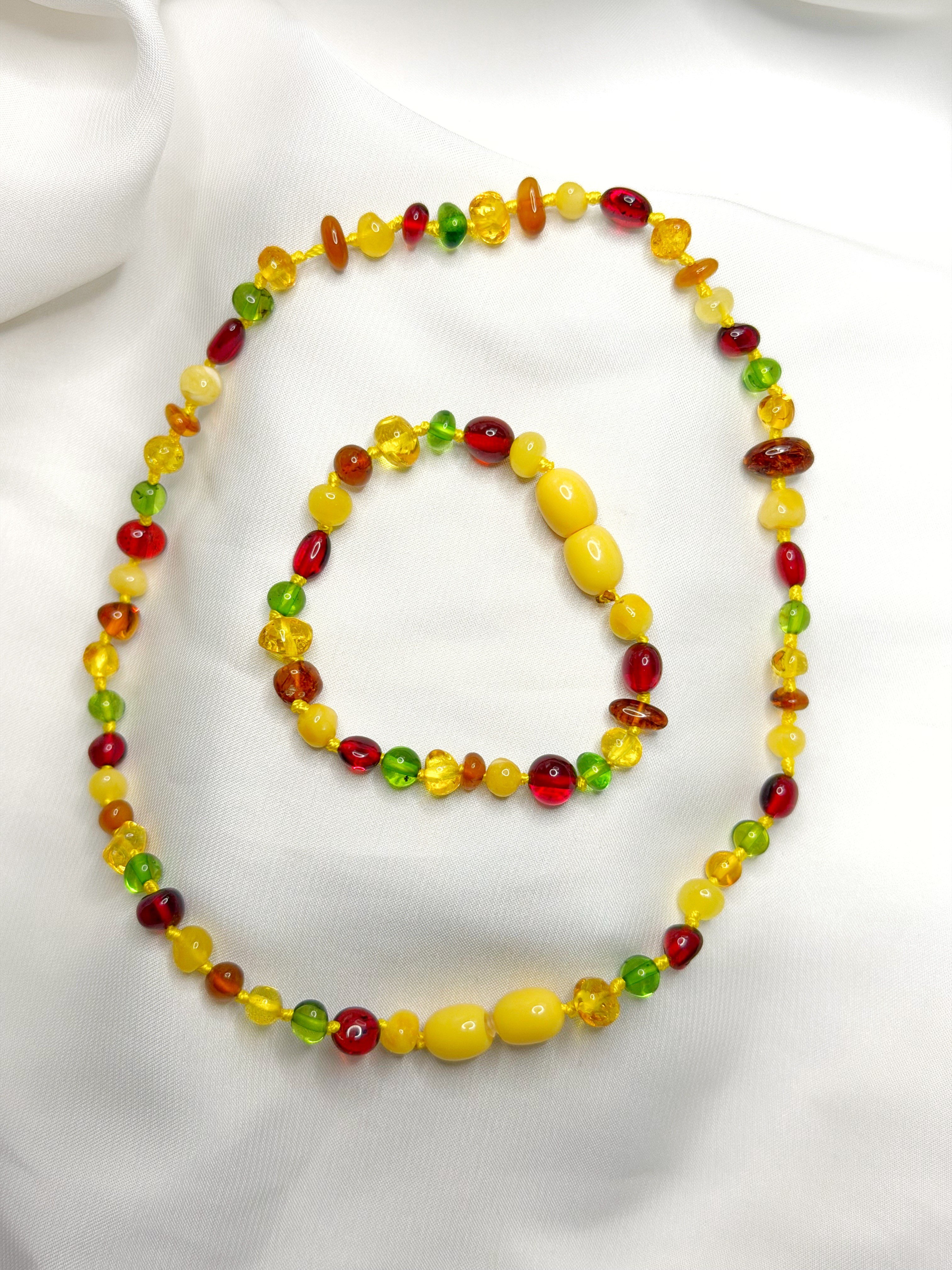 Soft Yeşil Multi Kehribar Bebek Set