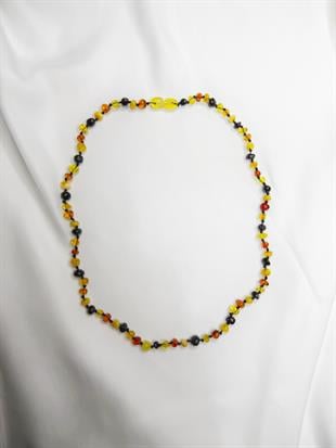 45 Cm  Multirenk Kehribar Kolye 