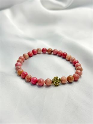 Pembe Ceyt Taşı Doğal Taş Bileklik