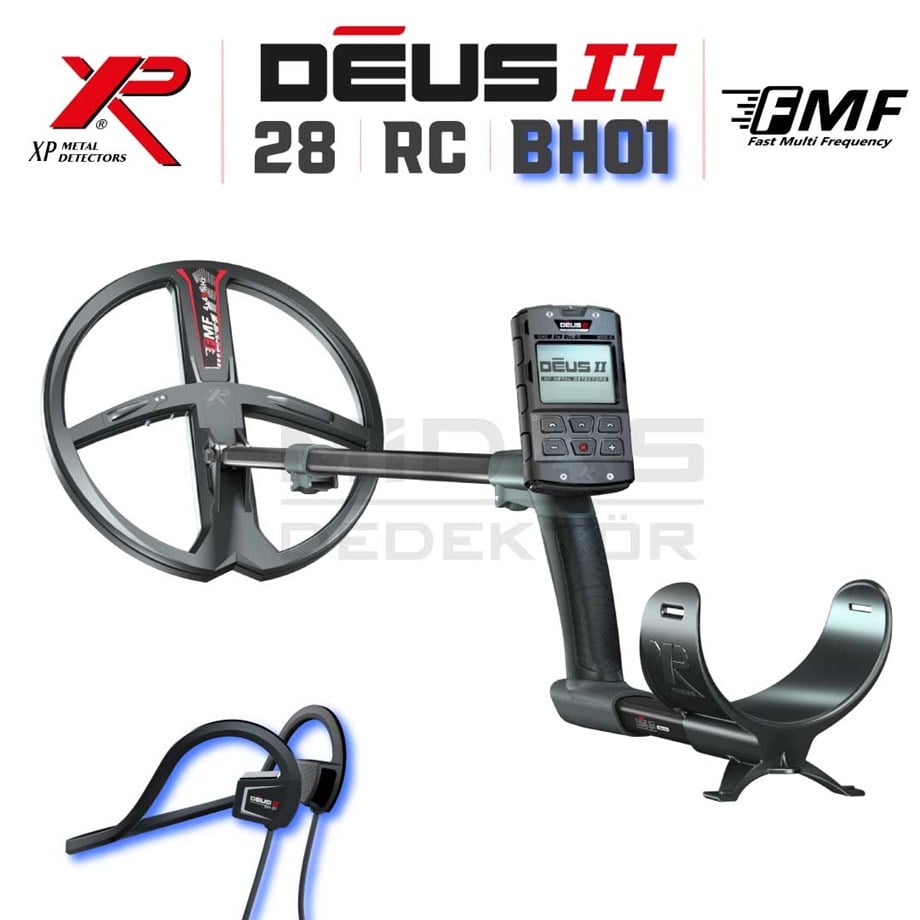 DEUS 2 - 28cm FMF Başlık, Ana Kontrol Ünitesi (RC), BH-01 Kablolu Su Geçirmez Kulaklık