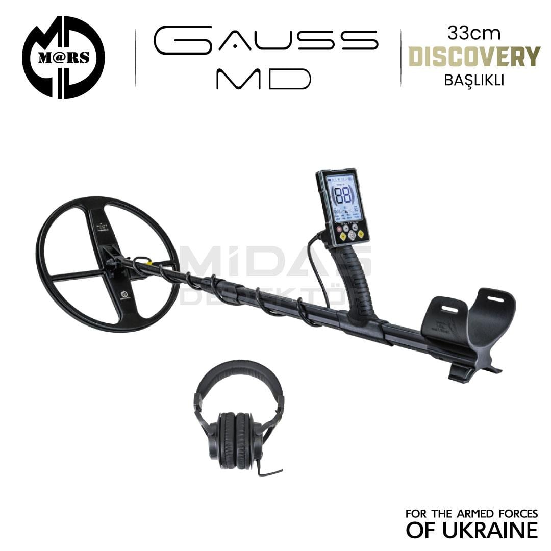 GAUSS MD Dedektör – Discovery 33cm Başlık + Kulaklık