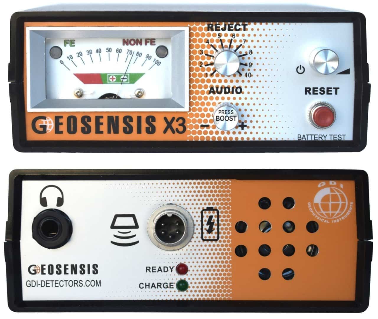 Geosensis x3 dedektör ekranı