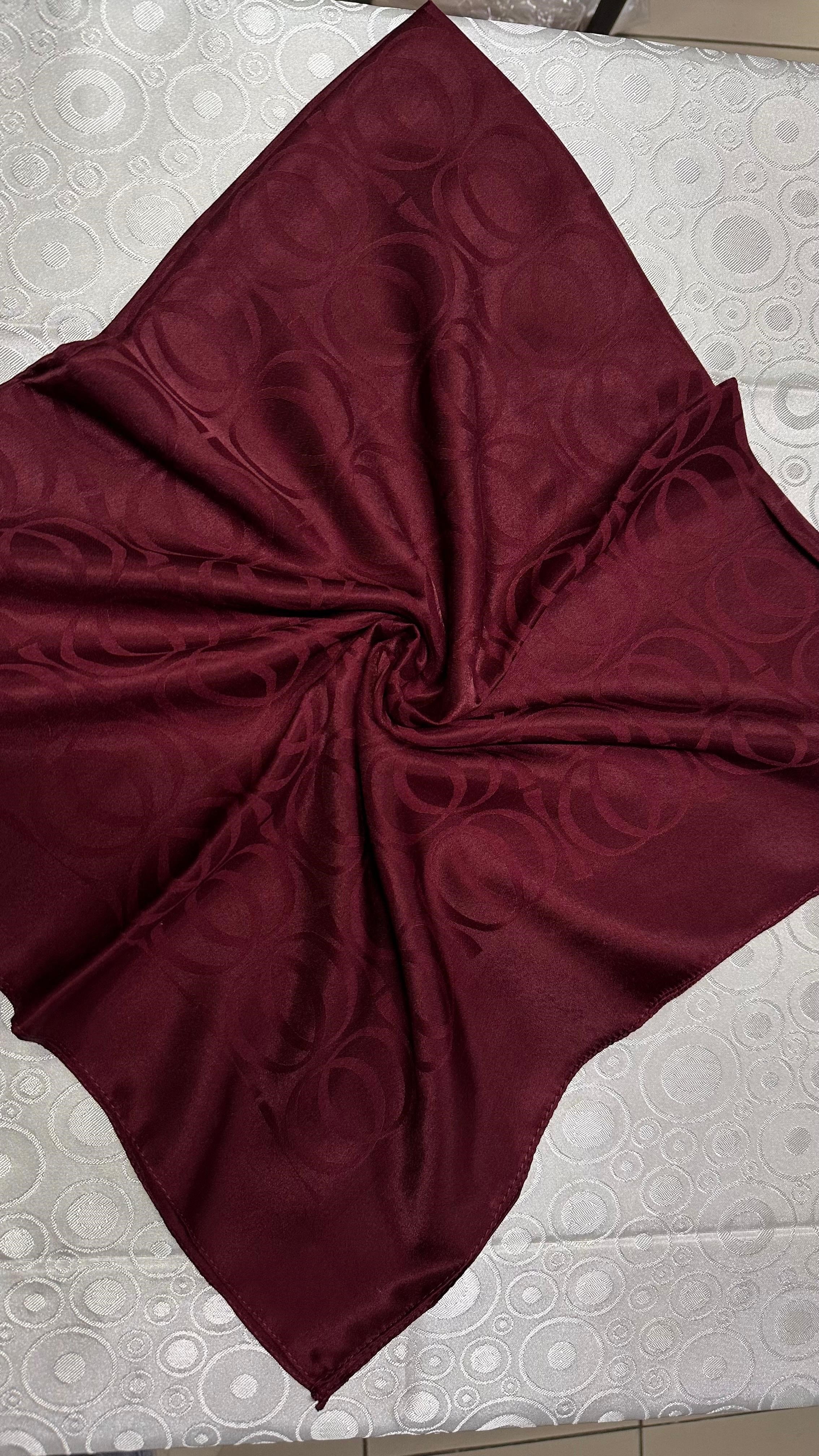 BORDO HALKA DESEN EŞARP