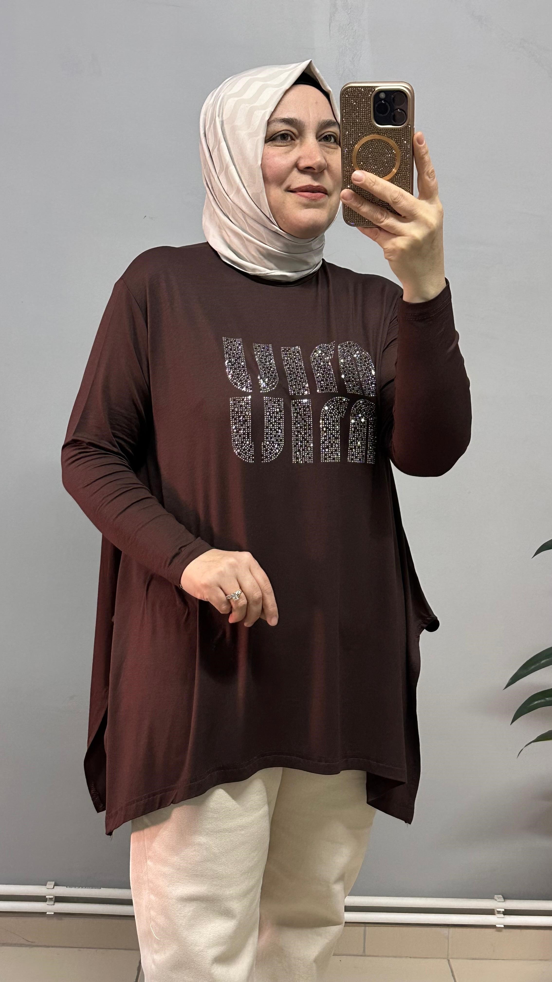 KAHVERENGİ MİU TUNİK