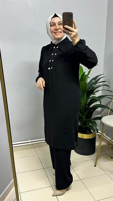 SİYAH ÇITÇIKLI İKİLİ TAKIM