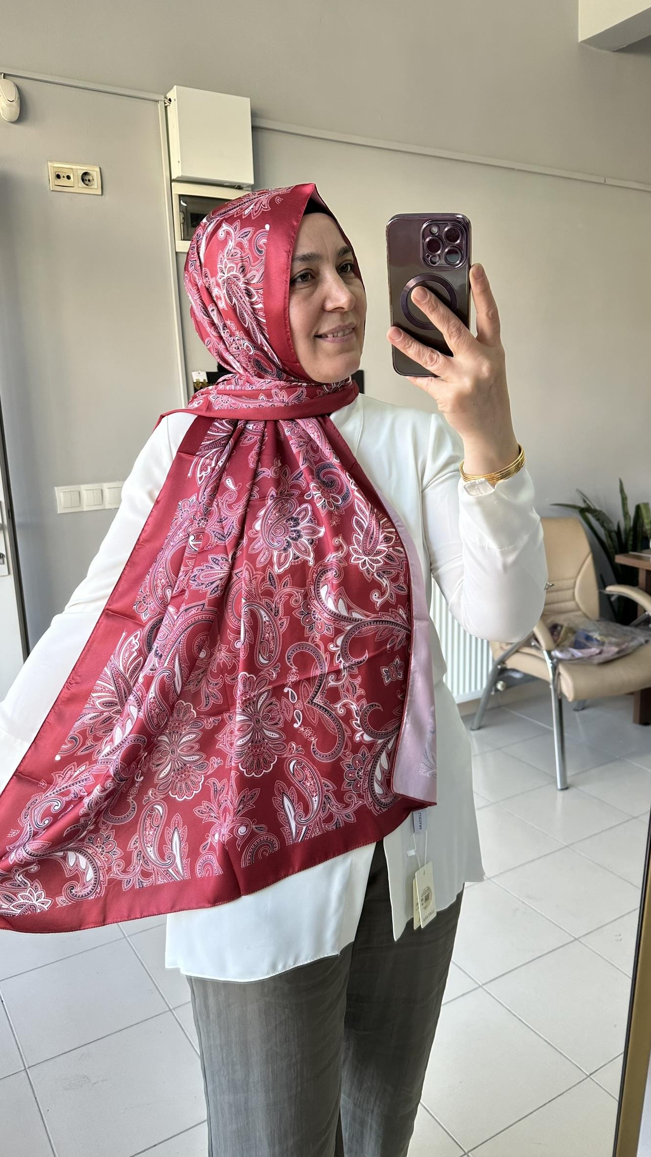 BORDO ETNİK DESEN ŞAL