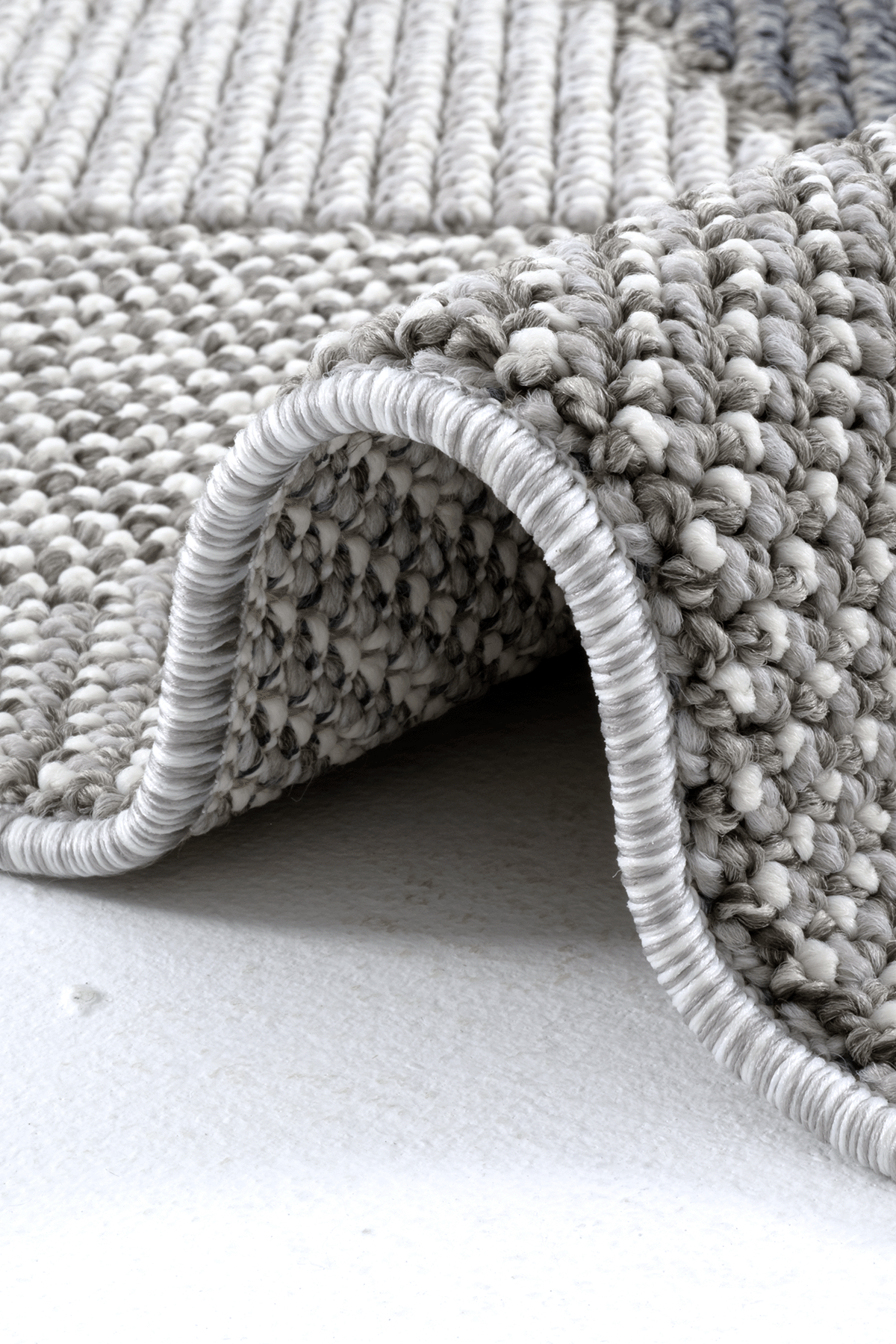 Bukle 1401 Gri - Yumuşak Dokulu Kolay Temizlenen Oturma Odası Halısı