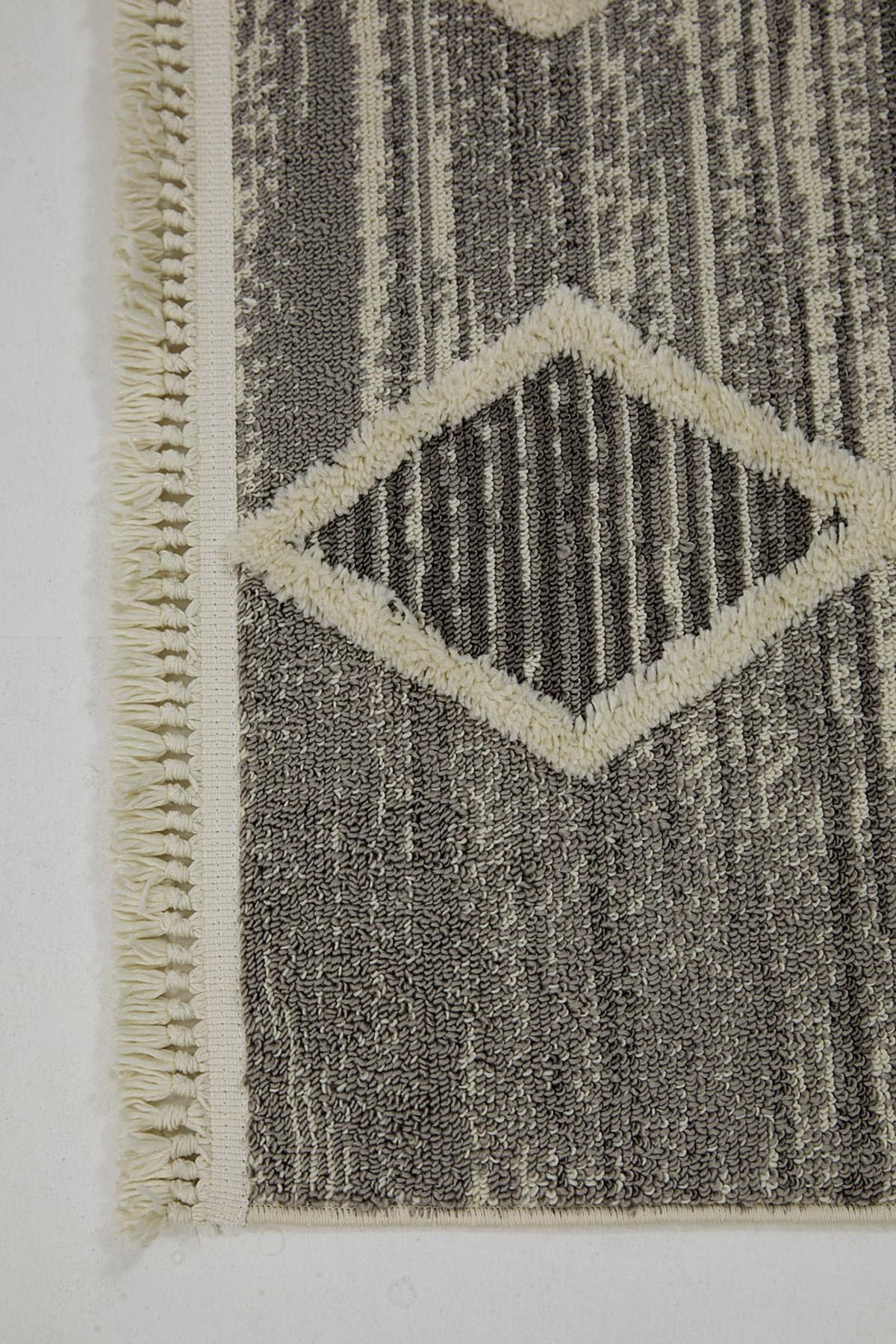 Step 2206 Gri - Etkileyici Modern Stilde Gri Desenli Halı