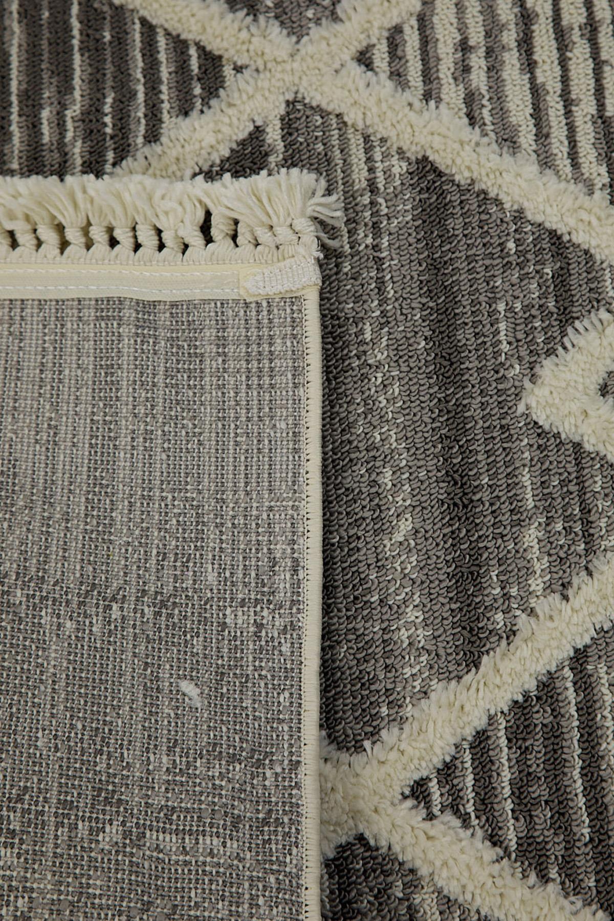 Step 2206 Gri - Etkileyici Modern Stilde Gri Desenli Halı