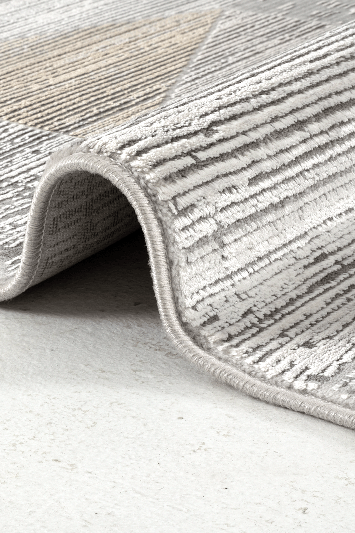 Naturel 1710 Gri Sarı - Asimetrik Desenli Gri Sarı Tasarım Halı