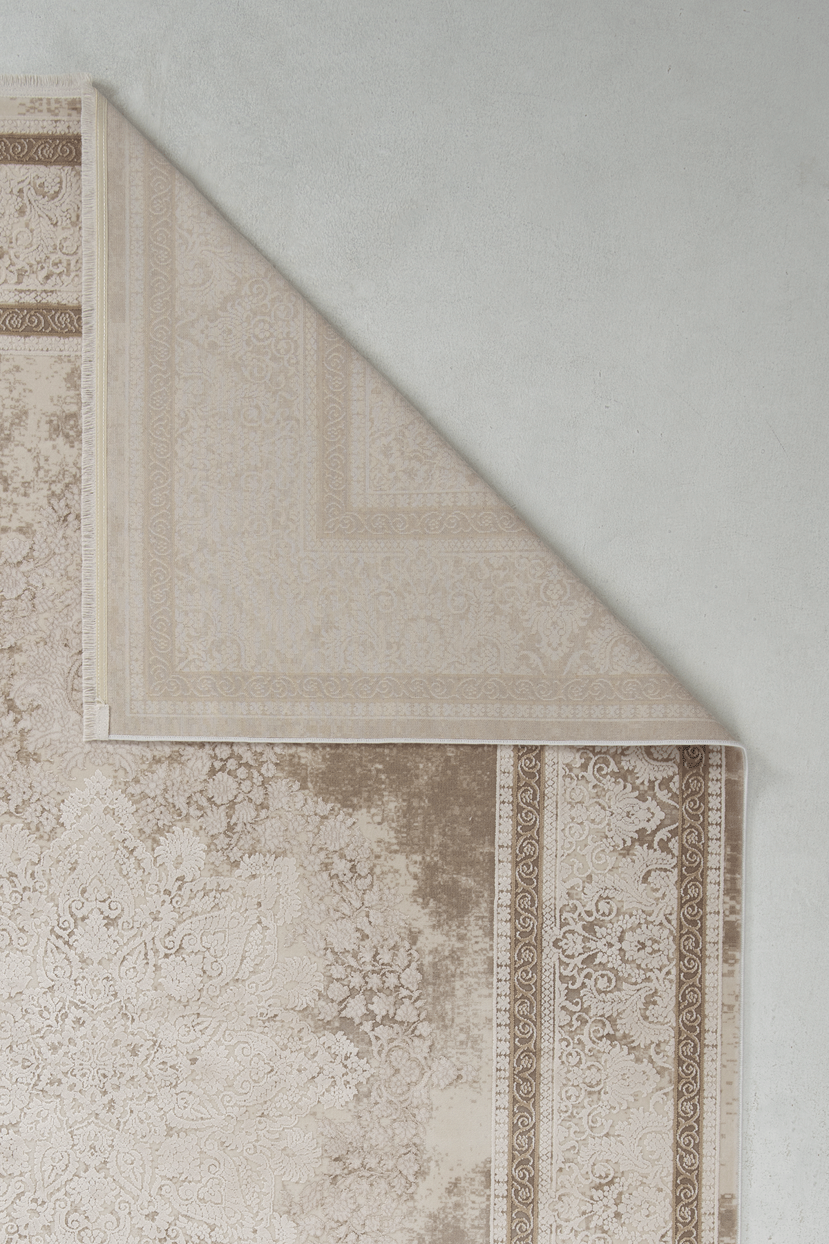 Naturel 1712 Kahve - Vintage Görünümlü Kahve Renk Halı Modeli