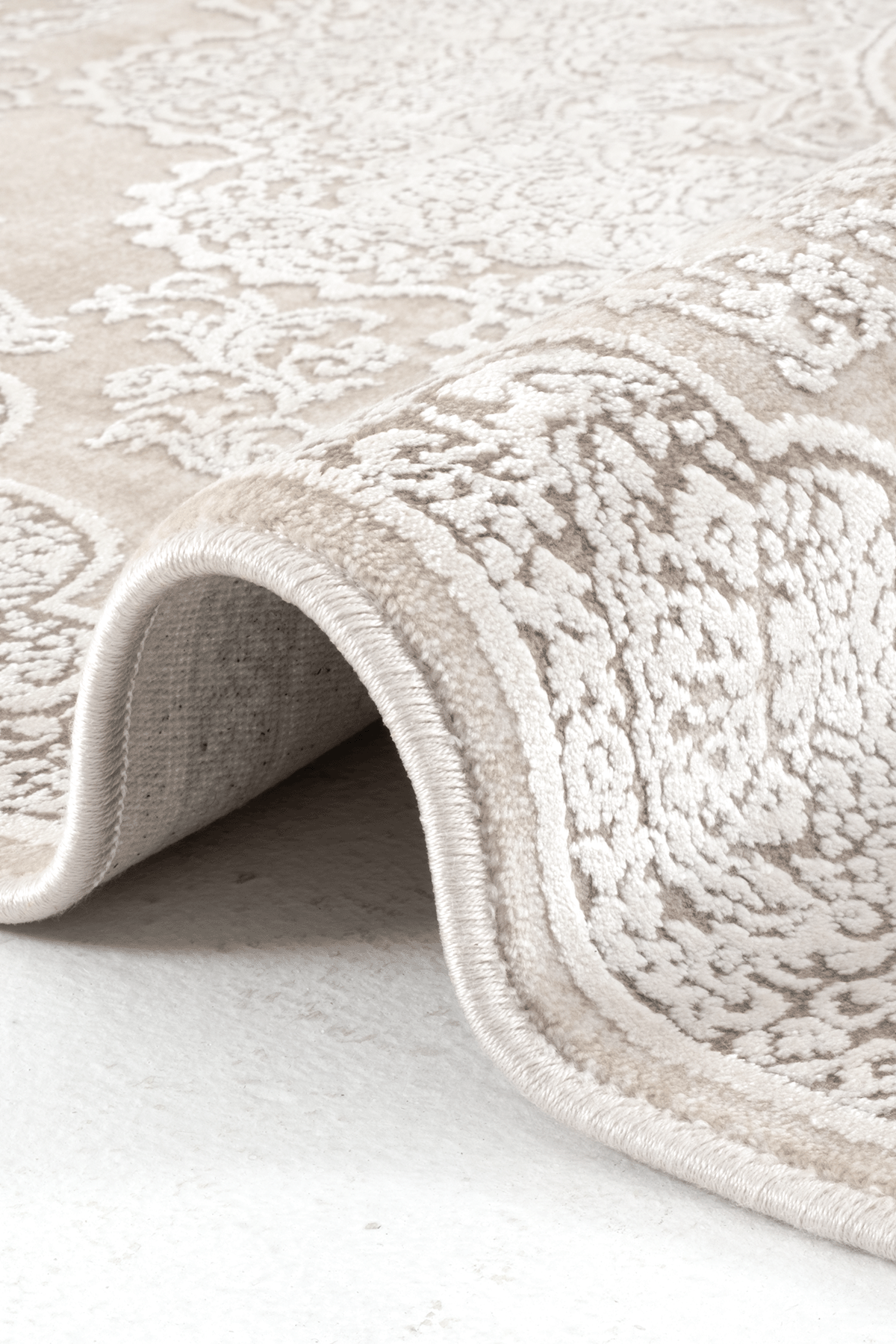 Naturel 1713 Kahve - Gösterişli Detaylı Orta Alan Halısı