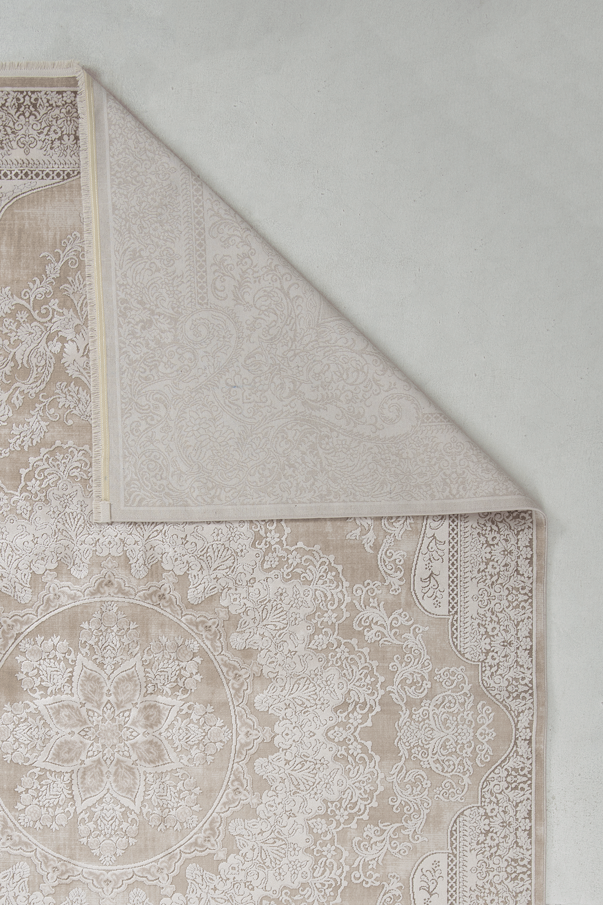 Naturel 1713 Kahve - Gösterişli Detaylı Orta Alan Halısı