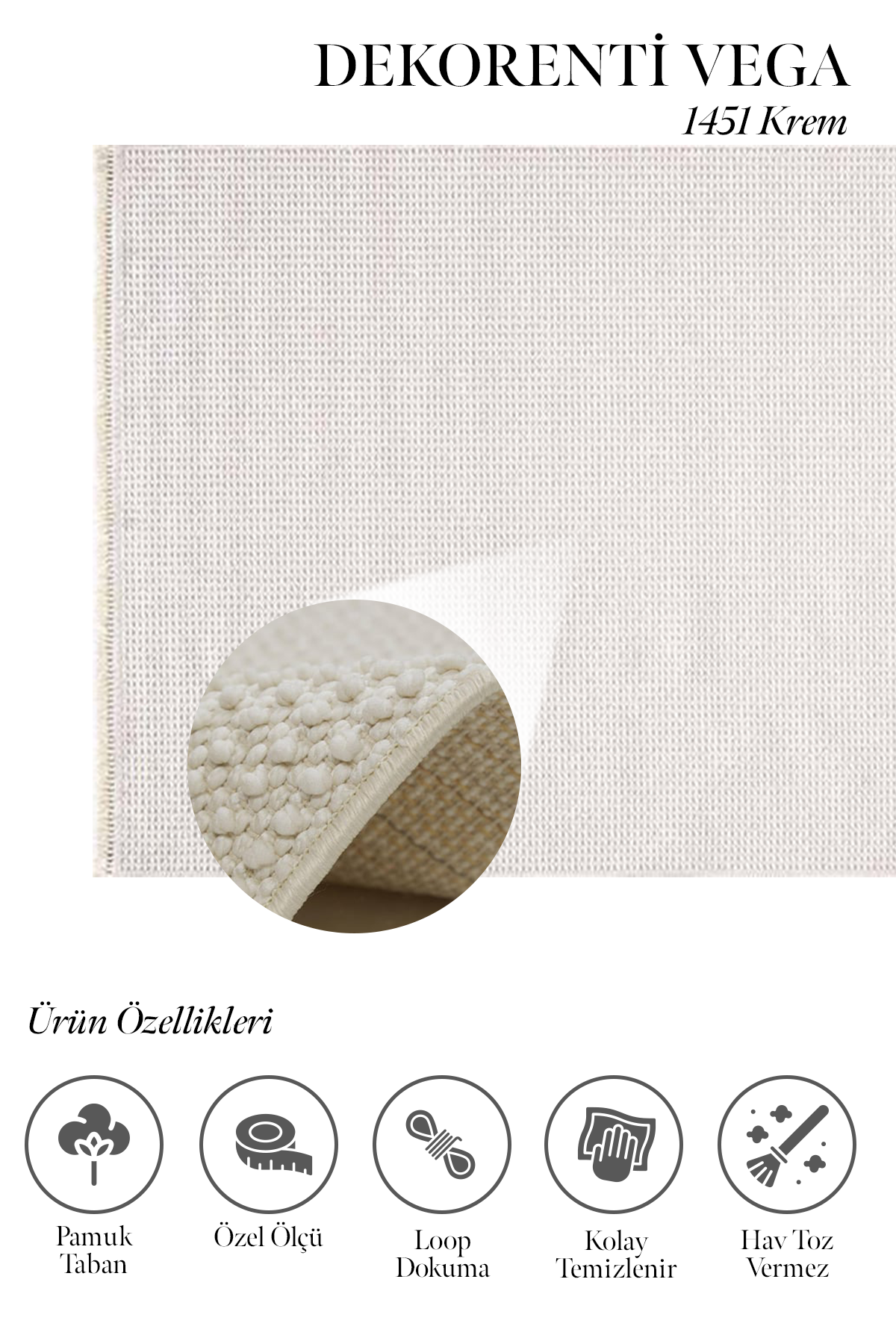 Vega 1451 Krem - Yuvarlak Formda Sade Krem Güzelliği