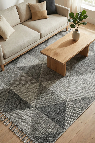 Bukle 1401 Gri - Yumuşak Dokulu Kolay Temizlenen Oturma Odası HalısıDekorenti400500116017011