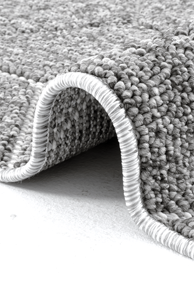 Bukle 1408 Gri - Yumuşak Dokulu ve Kolay Temizlenen Çalışma Odası Halısı