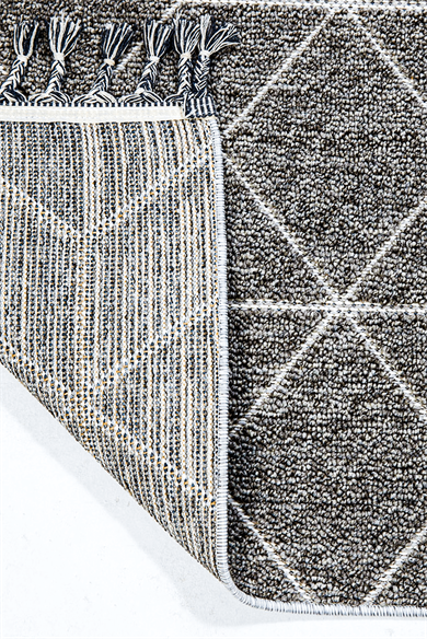 Bukle 1408 Gri - Yumuşak Dokulu ve Kolay Temizlenen Çalışma Odası Halısı