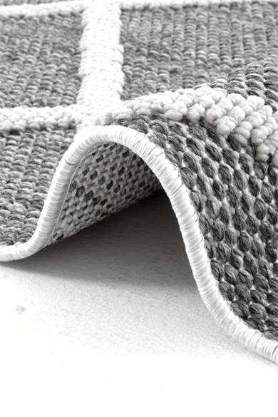 Bukle 1409 Gri - Yumuşak Dokulu ve Kolay Temizlenen Oturma Odası Halısı