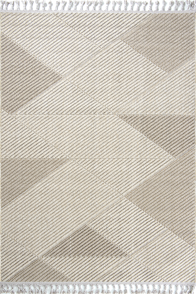 Bukle 1413 Bej - Sıcak Bej Tonlarıyla Konforlu Ev Halısı