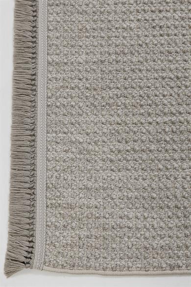 Vega 1453 Gri - Giriş Alanları İçin Kaymaz Tabanlı Yuvarlak Gri Halı