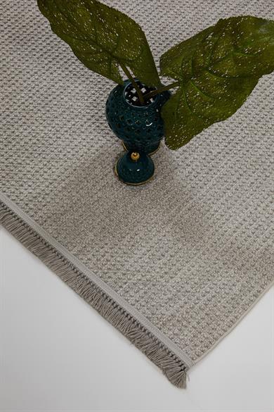 Vega 1453 Gri - Giriş Alanları İçin Kaymaz Tabanlı Yuvarlak Gri Halı