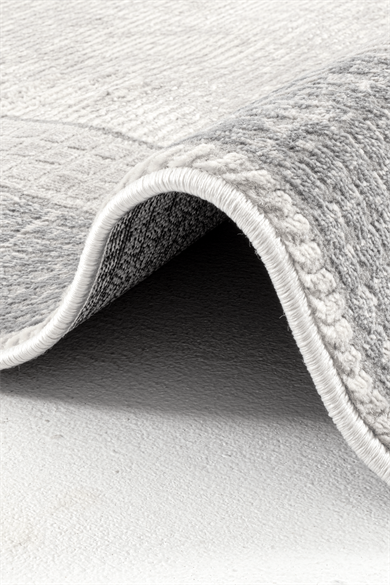 Dora 1902 Gri - Klasik Görünümlü Şık Yemek Odası Halısı