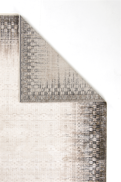 Momentus 9601 Bej - Göz Alıcı Kenar Detaylı Vintage Bej Halı